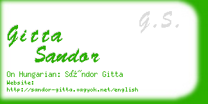 gitta sandor business card